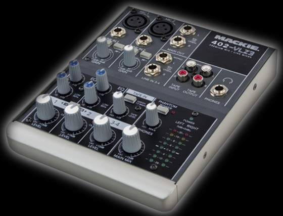 The Mackie 402-VLZ3 compact DJ mixer has XDR2 preamps offering extended dynamic range